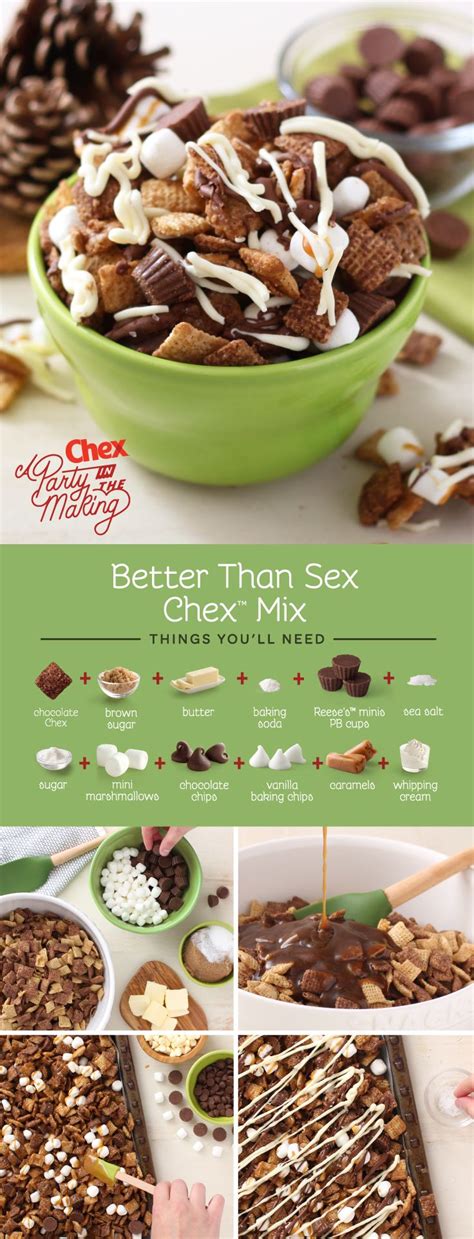 Better Than Sex Chex™ Mix Recipe Snack Mix Recipes Sweet Snacks