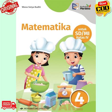 BUKU MATEMATIKA KELAS 4 ERLANGGA KURIKULUM MERDEKA ORIGINAL Lazada