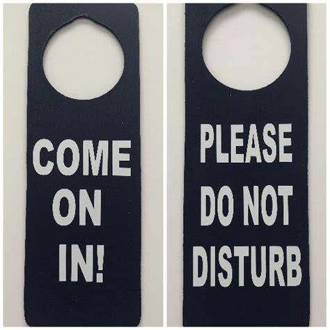 Do Not Disturb Wooden Door Hanger The Tigers Trunk Llc