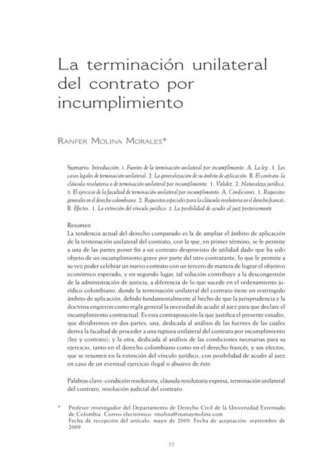 Carta De Incumplimiento De Contrato