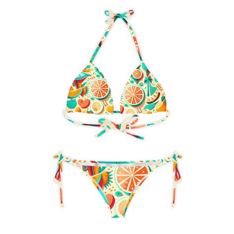 Citrus Splash Classic Bikini Set Etsy