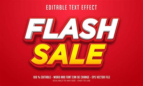 Premium Vector Flash Sale Editable Text Effect