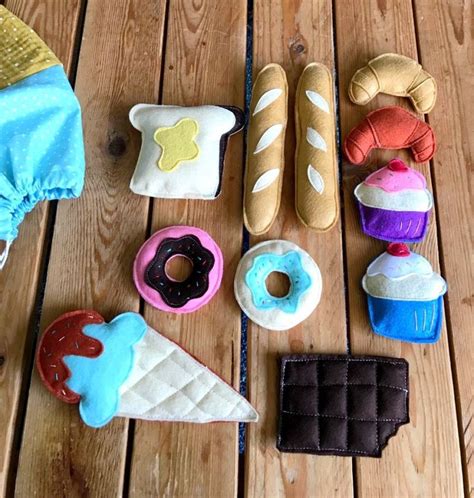 Jouets Feutrine Sachet De Friandises Dinette Feutrine Marchande