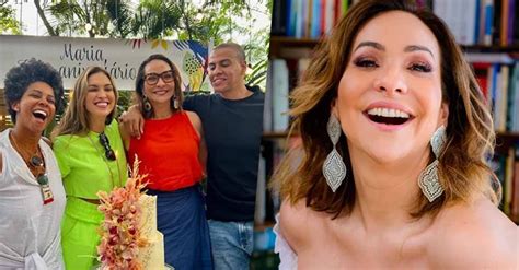 Maria Beltrão ganha festa surpresa dos apresentadores do É de Casa