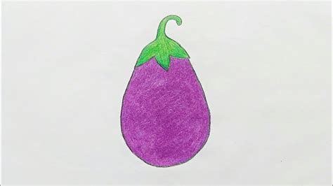 How To Draw A Eggplant Step By Step Very Easy Art Video Youtube