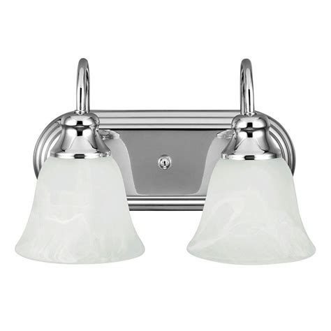 Hampton Bay Levan Light Chrome Vanity Sconce With Outer Clear Glass