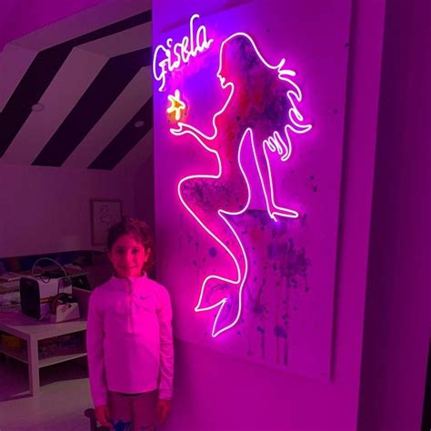 Mermaid Neon Art Sign Custom Neon Signs Led Lights Neon Etsy