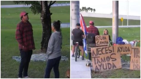 Dos cubanos recién llegados a Miami piden ayuda a la comunidad porque