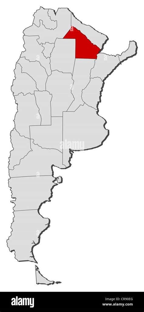 Mapa Político De La Argentina Con El Chaco Varias Provincias Donde Está