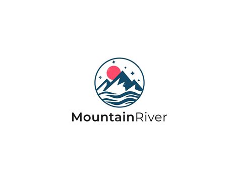 Premium Vector Vector Mountain River Logo