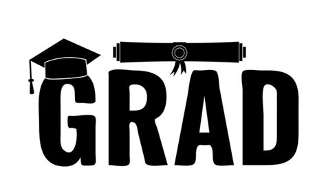 Letras De Graduaci N Con Sombrero De Graduaci N Cartel De Tipograf A De