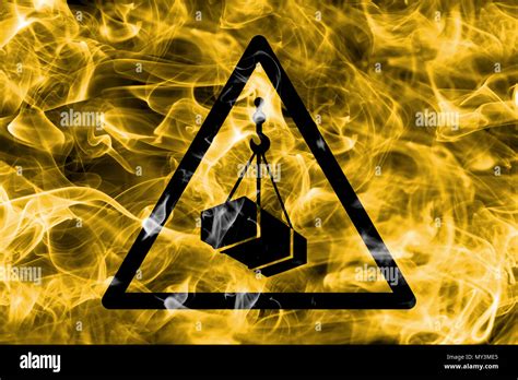 Overhead Load Warning Hazard Warning Smoke Sign Triangular Warning