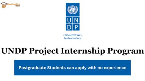 Undp Project Internship Program Opportunities Finder