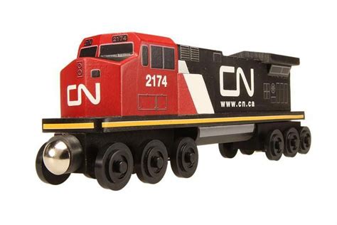 Canadian National C 44 Engine Wooden Toy Train Compatible With Thomas