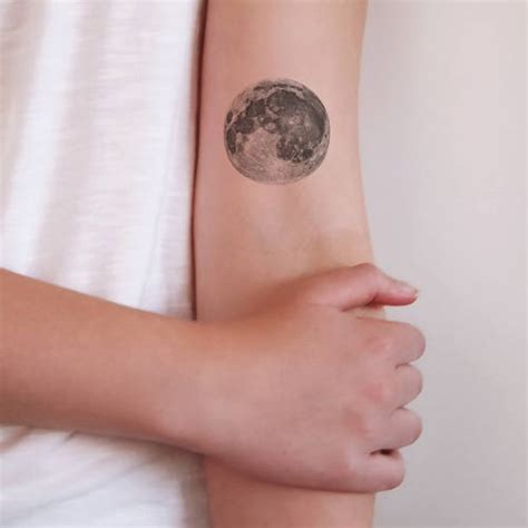 Set Of Two Moon Phase Temporary Tattoos Moon Temporary Etsy