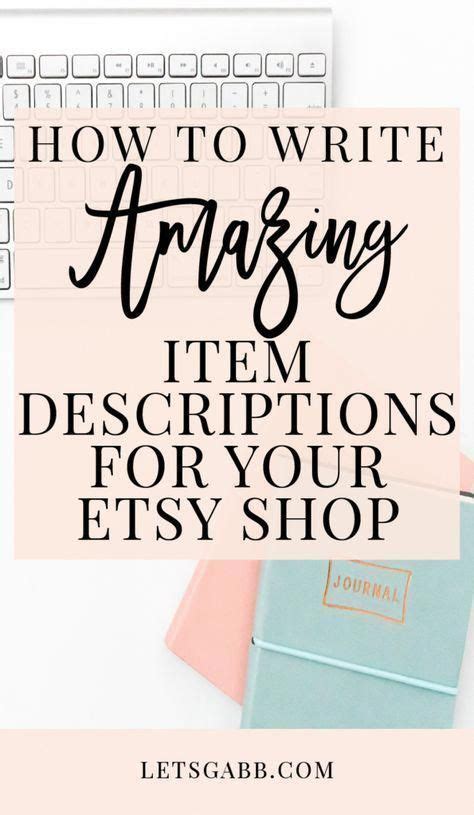 How To Write Item Descriptions For Your Shop Writing Etsy Marketing Etsy Business