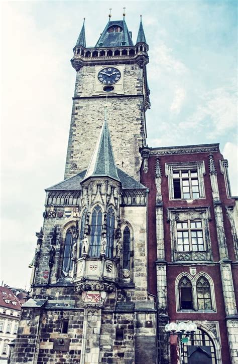 Old Town Hall in Prague, Czech, Old Filter Stock Photo - Image of ...