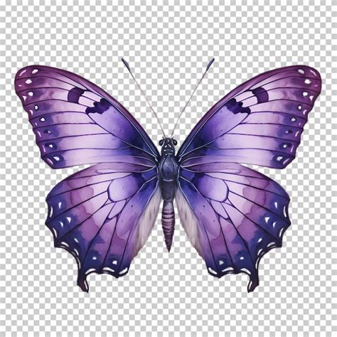 Borboleta Roxa Isolada Em Fundo Transparente PSD Premium