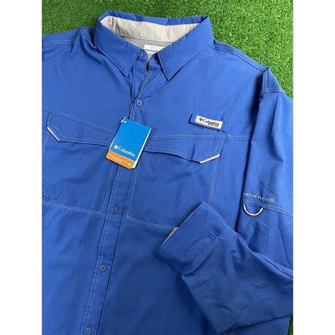 Columbia NWT Columbia PFG Performance Fishing Gear XXL Blue Shirt | Grailed