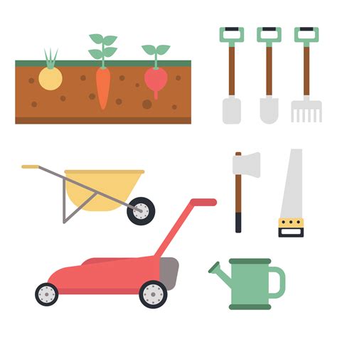 Colorful Tools For Farming 177881 Vector Art At Vecteezy