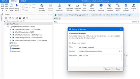 How To Migrate Projects From Windows Legacy To Windows Studio