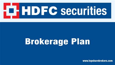 Hdfc Securities Brokerage Charges Online Trading