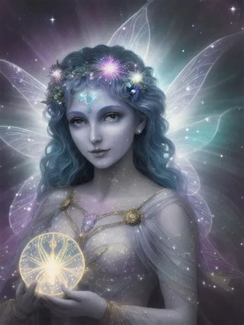 Cosmicetherial Fairy Goddess Of Light Closeup Openart