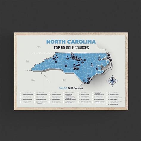 North Carolina Map Etsy