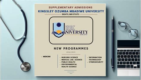 Kingsley Ozumba Mbadiwe University Supplementary Admissions