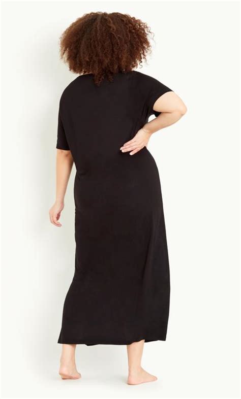 Plain Black Sleep Dress Evans