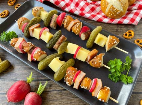 Brotzeit Spieße Als Oktoberfest Fingerfood