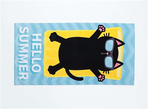 Ripley Toalla De Playa Ripley Home Velour Gato Summer X Cm