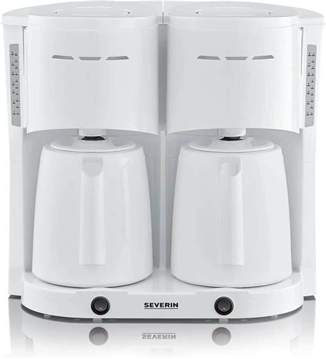 Severin Doppel Filter Kaffeemaschine DUO Mit Thermokanne 2 Liter Weiss