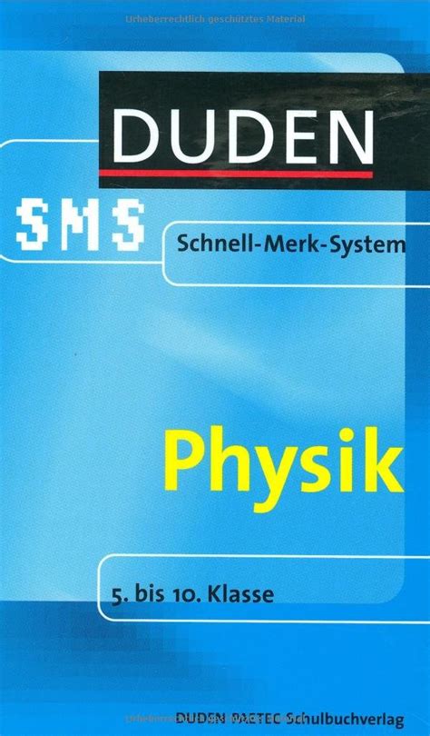 SMS Physik 5 10 Klasse Duden SMS Schnell Merk System