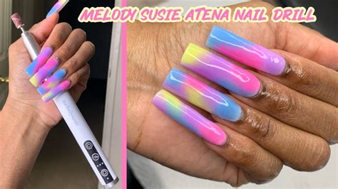 MELODYSUSIE ATENA CORDLESS NAIL DRILL REVIEW Ombre Nails Using SXC