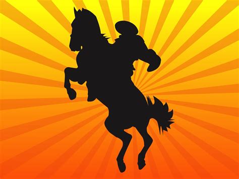 Cowboy Silhouette Vector Art & Graphics | freevector.com