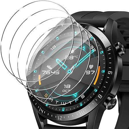 ELYCO 4 Pièces pour Huawei Watch GT 2 46mm GT 3 46mm Verre Trempé 9H