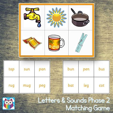 Letters And Sounds Phase 2 Matching Game Primary Classroom Resources