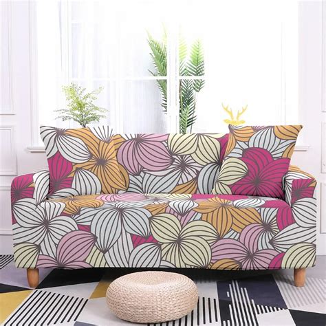 Flower Elastic Corner Sofa Covers For Living Room L Sectional Sofa 1 2