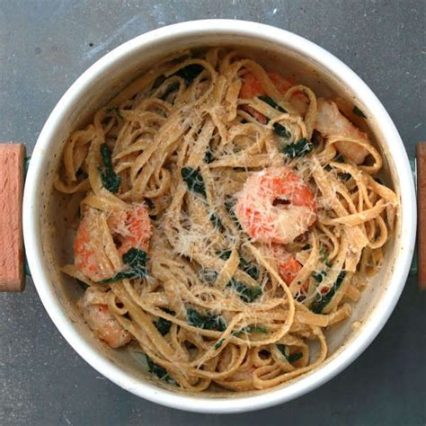 One Pot Lemon Garlic Shrimp Pasta Recipe Spinach Pasta Garlic