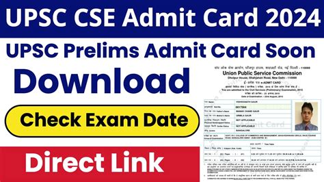 Upsc Cse Prelims Admit Card 2024 Download Hall Ticket Check Exam Date