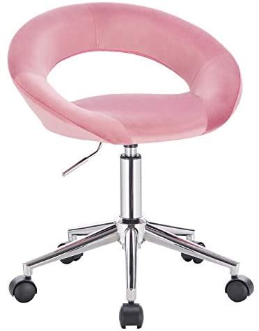 Woltu Bs Rs Chaise De Bureau Tabouret Roulant Avec Velours Assise