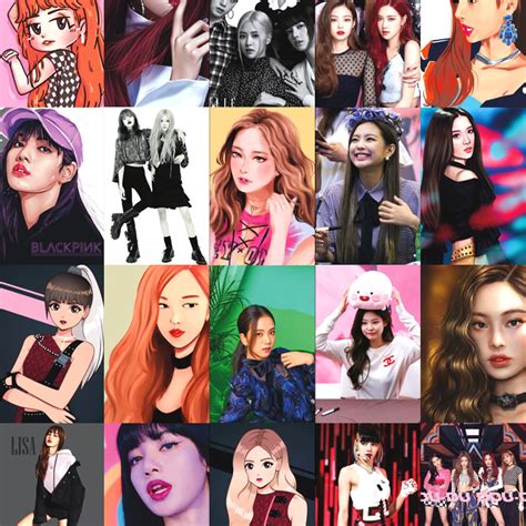 Blackpink Photocards Set Wall Collage Kit Digital 60pcs Dorm Etsy