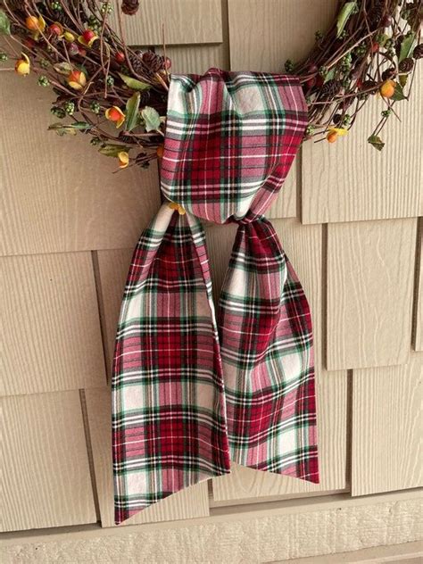 Holiday Tartan Sash Christmas Wreath Sash Blank Sash Fall Etsy Fall