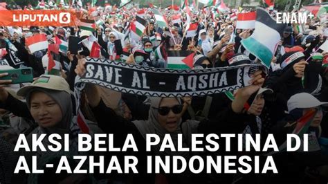 Ribuan Massa Gelar Aksi Bela Palestina Di Masjid Al Azhar Jakarta