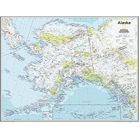 Amazon.com : Alaska State Wall Map - 16.75" x 15.25" Laminated : Office ...