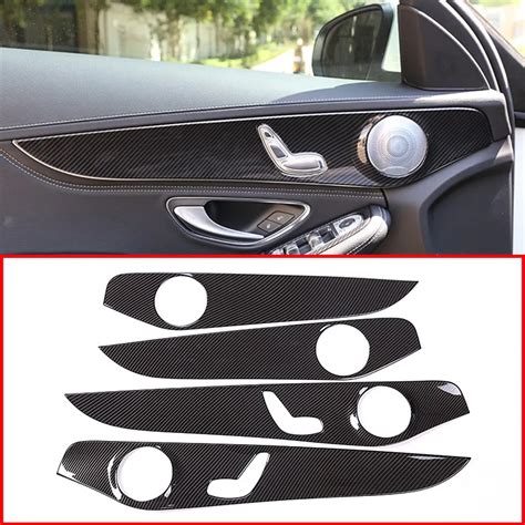 Automobiles And Motorcycles Abs Plastic Car Interior Door Panel Decoration Cover Trim Carbon Fiber