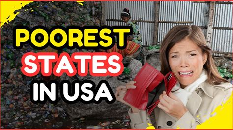 Top 10 Poorest States In Usa Best States Youtube