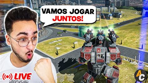 LIVE DOMINGÃO UAI JOGANDO E SORTEANDO War Robots Brasil YouTube