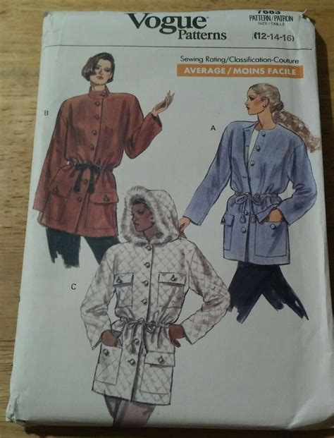 Sewing Fiber Vogue Coat Pattern Pencil Skirt Pattern Duster